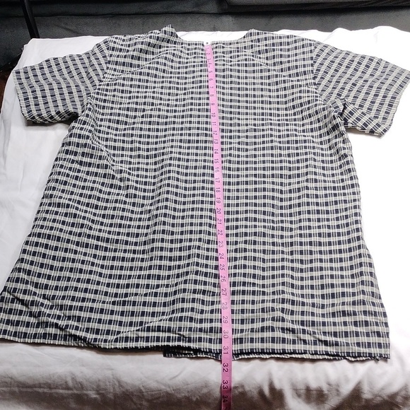 Fitting Image women's short sleeved button down blouse size 14/16 - Picture 9 of 11